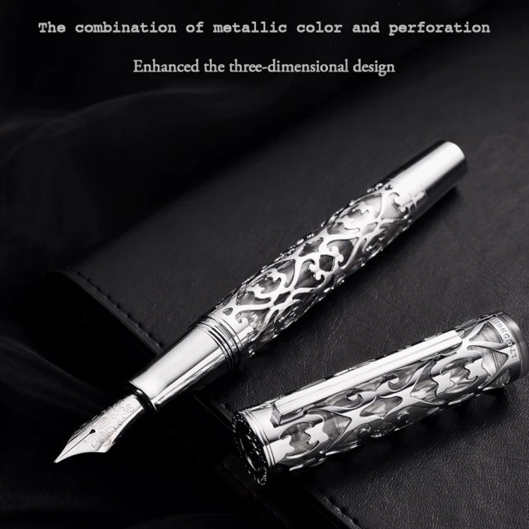 Engraved Hollow Design Piston Professional Fountain Pen Hongdian D1 factory Engraved Hollow Design Piston Professional Fountain Pen Hongdian D1 factory