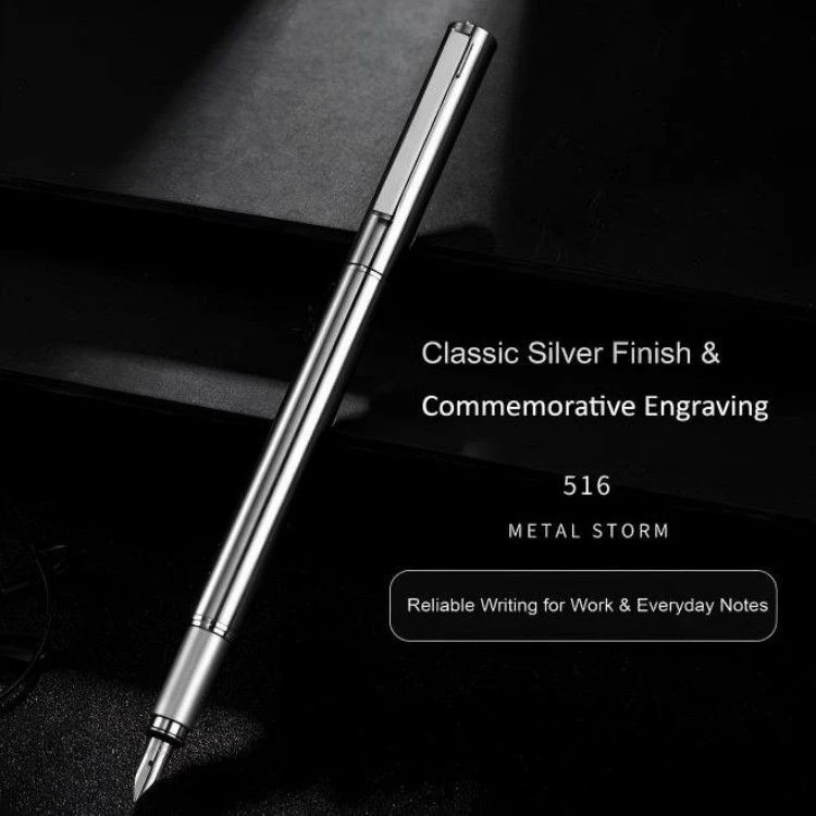 Full Stainless Steel Ink Pens-HONGDIAN 516 factory