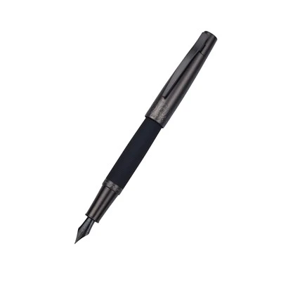 Black Metal Titanium Engraved Signature Pen Hongdian 6013