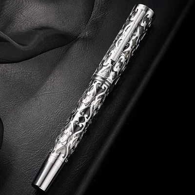 Engraved Hollow Design Piston Professional Fountain Pen Hongdian D1